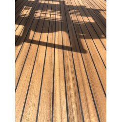 19 mm Teak D�rk plade 122 x 250 cm med Sort Fuge